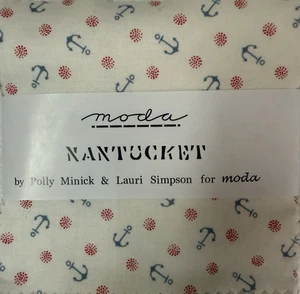 Paquete de dijes de tela de algodón Moda “Nantucket” cuarenta 5”x5” cuadrados - Imagen 1 de 17