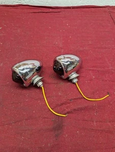 Vintage Glass Lens Turn Signal Stop Light Motorcycle hot rod dh-49 HD-14 style - Picture 1 of 14