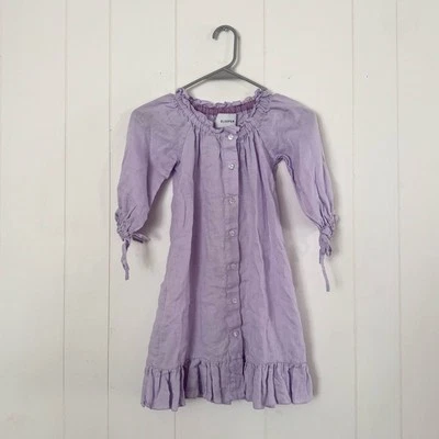 Sleeper Girl's Linen Petit Dress in Lavender sz 2 Fits 5-8Y Mommy Matching - Изображение 1 из 4