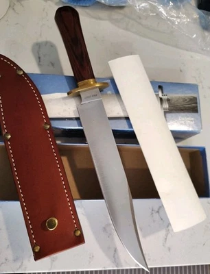 Винтажный нож из холодной стали 16 куб. см Laredo Bowie с фиксированным лезвием Carbon V США  - Изображение 1 из 4