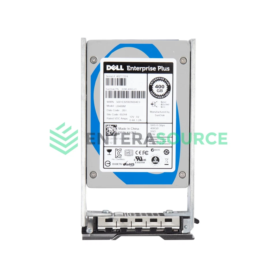 Dell EqualLogic X10NT-EQL 400GB eMLC SAS SSD 2.5" 6Gbps MU Solid State Drive - Image 1 of 1