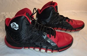 Adidas D Rose 773 II Shoes Men 9.5 Black/Red High Top Basketball Sneakers Q33229 - Picture 1 of 6