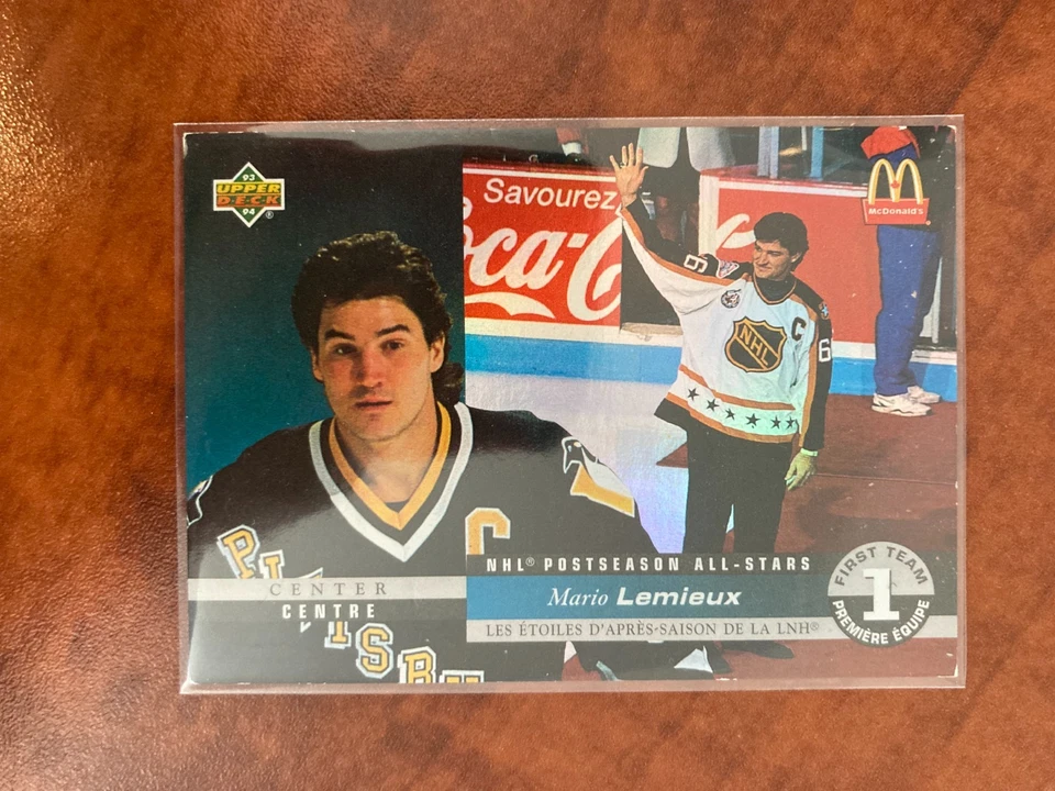 Hockey card, Mario Lemieux 1992-93 NHL Postseason All-Star - Image 1 of 1