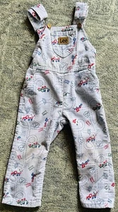 Mono con tirantes de pana Lee azul claro vintage para niños 70 estampado 3T por todas partes carretera - Imagen 1 de 2