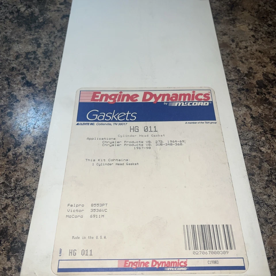 Engine Dynamics HG 011 Head Gasket! Free Shipping! - Image 1 of 2