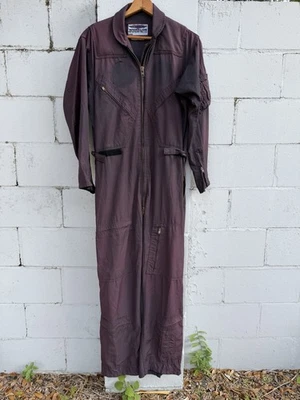 Vintage WORKLON Workwear Coveralls Purple Faded Mechanic Suit Scovill Zip - Image 1 of 4
