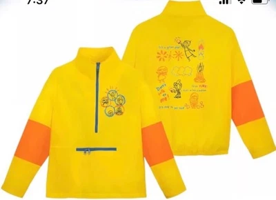 Disney Parks Pixar Inside Out Yellow Pullover Windbreaker Adult Medium - Image 1 of 4