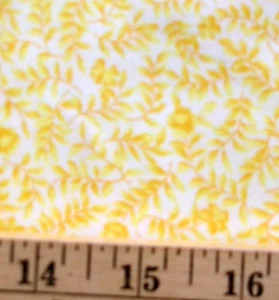 2yd Vintage Hoffman Quilt Fabric Cotton PETIT FLEURS Bright Yellow Floral Flower - Picture 1 of 6