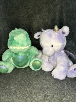 FAO Negro Dinosaurio y Dragón Peluche Set - Roaring Sound & Twinkle Lights LOTE-2 Foto 1 de 4