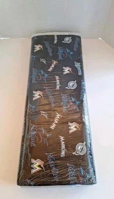 Tecido MLB MIAMI MARLINS Team ~ Parafuso de 12 jardas ~ 44" Algodão Novo Selado - Imagem 1 de 4
