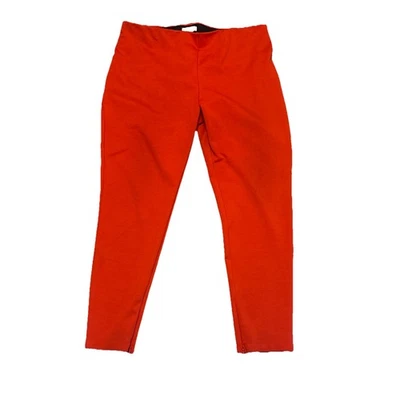 Pantalones de vestir para mujer Chaus XL naranja tiro alto tobillo cremallera elásticos tirar rectos Foto 1 de 4
