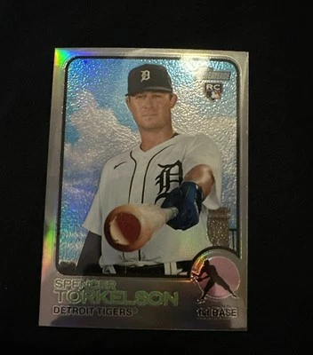 2022 Topps Heritage Spencer Torkelson Tigers RC Rookie Chrome Refractor /373 - Image 1 of 4