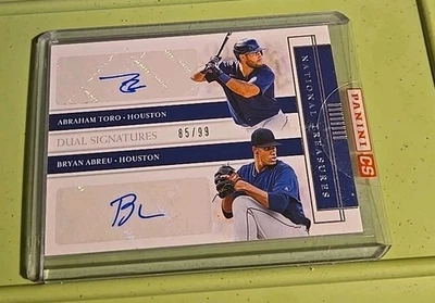 2020 National Treasures Abraham Toro * Bryan Abreu dual autographs autos 85/99 - Image 1 of 2