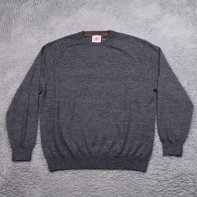 Suéter J Press Para Hombre XL Gris Mármol 100% Lana Merino Extrafina Cuello Redondo Foto 1 de 4