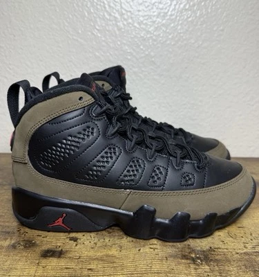 ¡Nuevo! Air Jordan Retro 9 Olive Talla 4Y GS Negro 2024 HV4574-030 Travis Max Foto 1 de 4