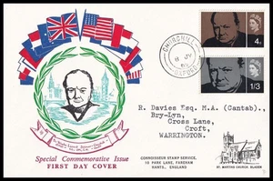 1965 GB Sir Winston Churchill Fósforo FDC Churchill Oxford CDS - Imagen 1 de 2