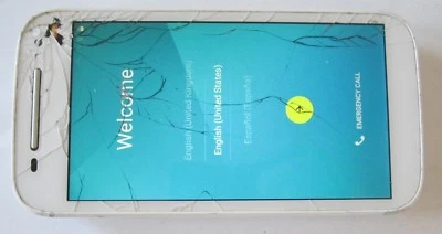 Teléfono Celular Sprint Motorola Moto E XT1526 Blanco Android Video Inteligente **ROTO** Foto 1 de 4