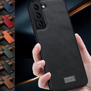 Stoßfeste Luxus Leder Slim Handyhülle für Samsung Galaxy S23 S22 Plus Ultra - Bild 1 von 15