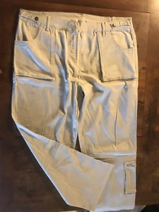"PANTALON DERBY" T.44 Toile GRIS SABLE +POCHES à soufflet et ceinture élastique - Imagen 1 de 5