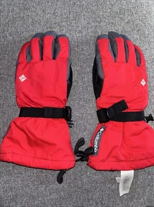Columbia Ski Gloves Men Sz S OmniTech Red Snow Winter Waterproof NICE! - Picture 1 of 12