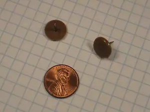 RONTHOR #R-33-17-BROWN PLASTIC-HEADED GLIDE TACK, 1/2" DIAMETER, 3/8" LONG NAIL - Picture 1 of 3