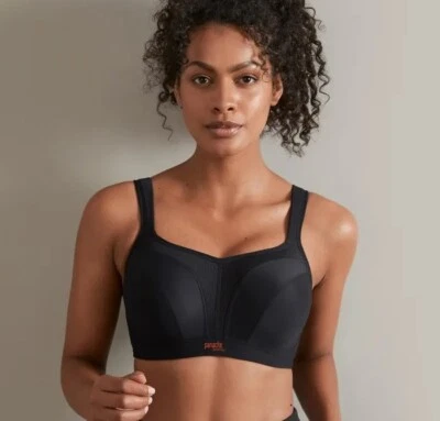 Sutiã esportivo PANACHE 5021 com aro completo alto impacto 34DD EUA preto 34E Reino Unido** - Imagem 1 de 4