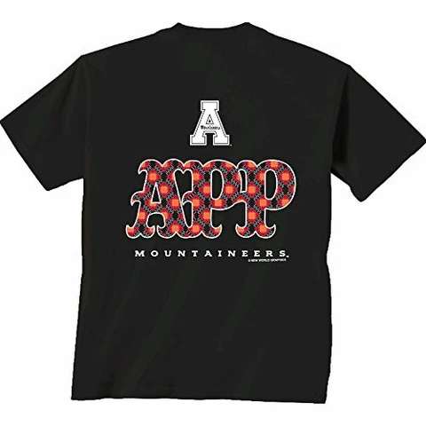 NCAA Appalachian State Mountaineers Adult Initial Pattern Short sleeve, Small Cover