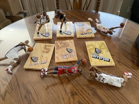 Lot of 6 McFarlane New Jersey Nets Loose Figures - Kidd,Carter,Martin, Jefferson Cover