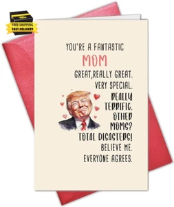 Funny Mother'S Day Card Trump Mother Day Greeting Cards Humorous Greeting Card f - Picture 1 of 6