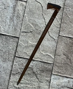 Polish Ciupaga Hatchet-Shaped Walking Stick – Hand-Carved - Picture 1 of 15