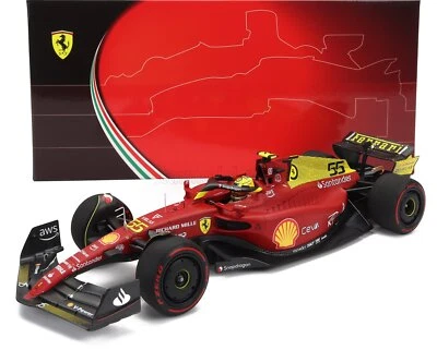 MODELLINO AUTO STATICO BBR FERRARI F1-75 #55 SAINZ MONZA GP 2022 SCALA 1/18 - Immagine 1 di 4