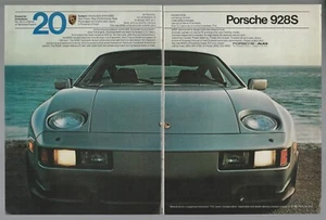 1983 PORSCHE 928s 2-page advertisement, Porsche 928 print ad, front view - Imagen 1 de 3