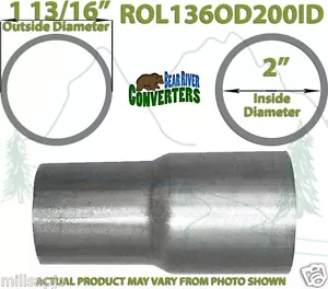 1 13/16” 1.8125" OD to 2” ID Universal Exhaust Component to Pipe Adapter Reducer - Picture 1 of 2