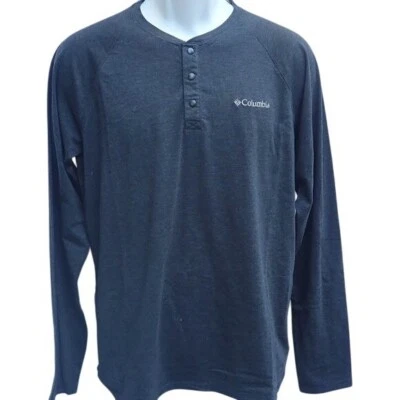 Columbia Henley Snap Neck Mens S Long sleeve Shirt Casual Gray Gorpcore - Image 1 of 4
