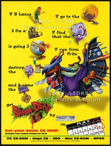 BRAIN DEAD 13__Original 1995 print AD / game promo__PC__Sega CD__3DO__ReadySoft - Picture 1 of 1