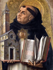 St. Saint Thomas Aquinas by Carlo Crivelli 1476 Art Painting Print - Picture 1 of 2