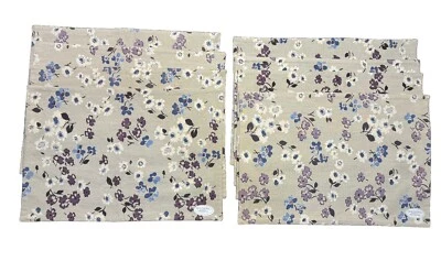 8 件套公园设计花卉丁香小屋棉桌椅 13 英寸 x 19 英寸 Cottagecore — 第 1/4 张图片