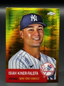 2022 Topps Chrome Platinum SSP GOLD MINI DIAMOND 182 Isiah Kiner-Falefa