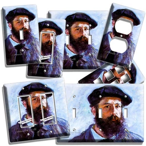 CLAUDE MONET SELF PORTRAIT PAINTING LIGHTSWITCH OUTLET WALL PLATE ROOM ART DECOR - Picture 1 of 33