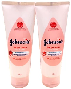 Johnson's baby cream face & body skin chamomile 100 ml* 2 tubes nourishes 24 hrs - Picture 1 of 12