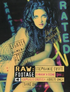 STEPHANIE SWIFT SIGNED RAW FOOTAGE PROMO POSTER XXX PORN ACTRESS BECKETT BAS - Picture 1 of 3