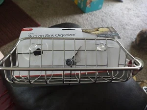 Spectrum Grid Stainless Steel Suction Sink Organizer Size 7 7/8”X 3 3 1/4” - Picture 1 of 2
