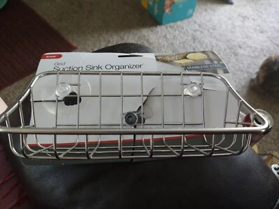 "Rejilla de espectro organizador de fregadero de succión de acero inoxidable tamaño 7 7/8""X 3 3 1/4""" Foto 1 de 2