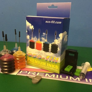 Eco-Fill INK Cartridge REFILL KIT HP Deskjet 1110 1111 Officejet 3830 3831 4650 - Picture 1 of 6