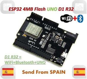 ESP32 ESP32S WiFi & Bluetooth 4MB Flash UNO D1 R32 - Imagen 1 de 6