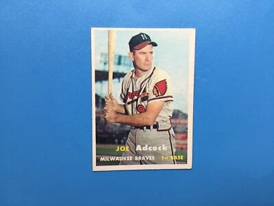1957 Topps Baseball Joe Adcock #117 Nice Card - Image 1 of 2