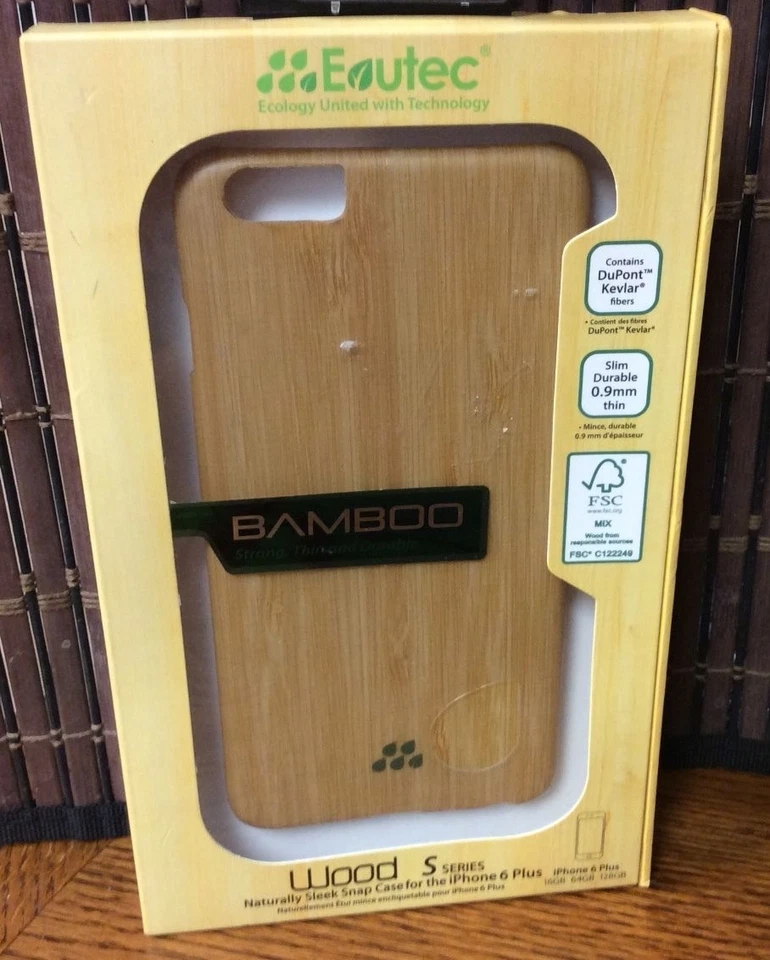 Evutec Bamboo Snap on Phone Case for Iphone 6 Plus S Series 91 - Image 1 of 4