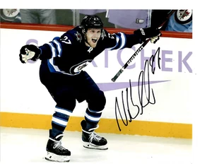 WINNIPEG JETS NIKOLAJ EHLERS SIGNED CELEBRATION 8X10 - Picture 1 of 1