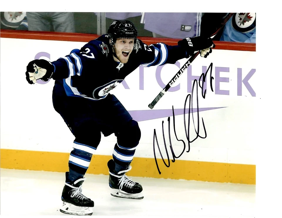 WINNIPEG JETS NIKOLAJ EHLERS FIRMADO CELEBRACIÓN 8X10 Foto 1 de 1