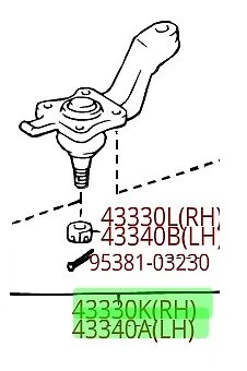 Kit de suspensión delantera Toyota Tacoma 2001 4x4 original OEM  Foto 1 de 4